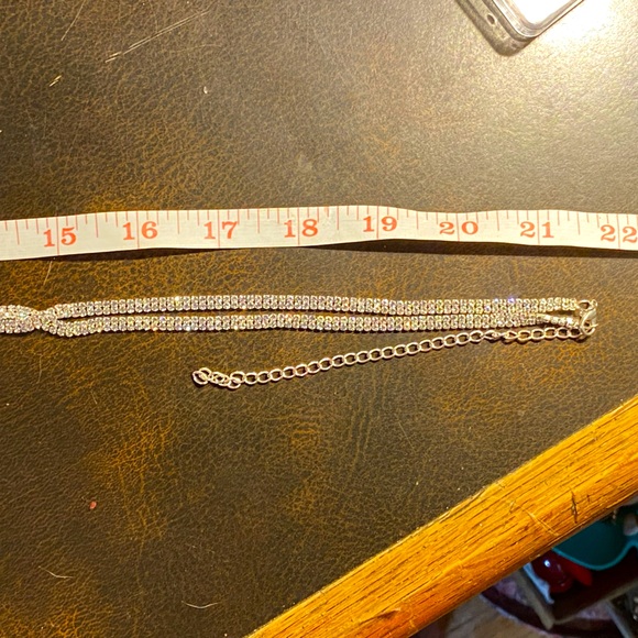 JEWELRY SALE Elegant silver rhinestone necklace twisted bolo tie design,ABS - Picture 11 of 15